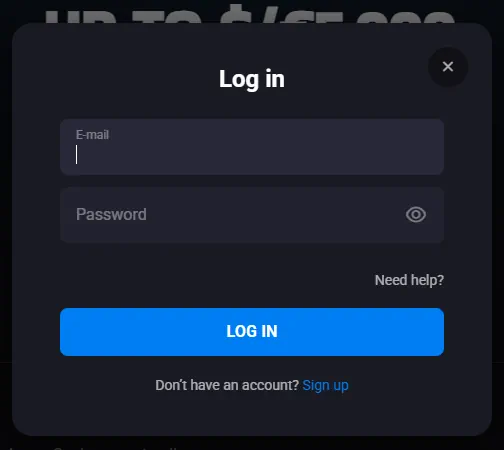 Luckyvibe sicheres Kontologin-Interface für bestehende Spieler